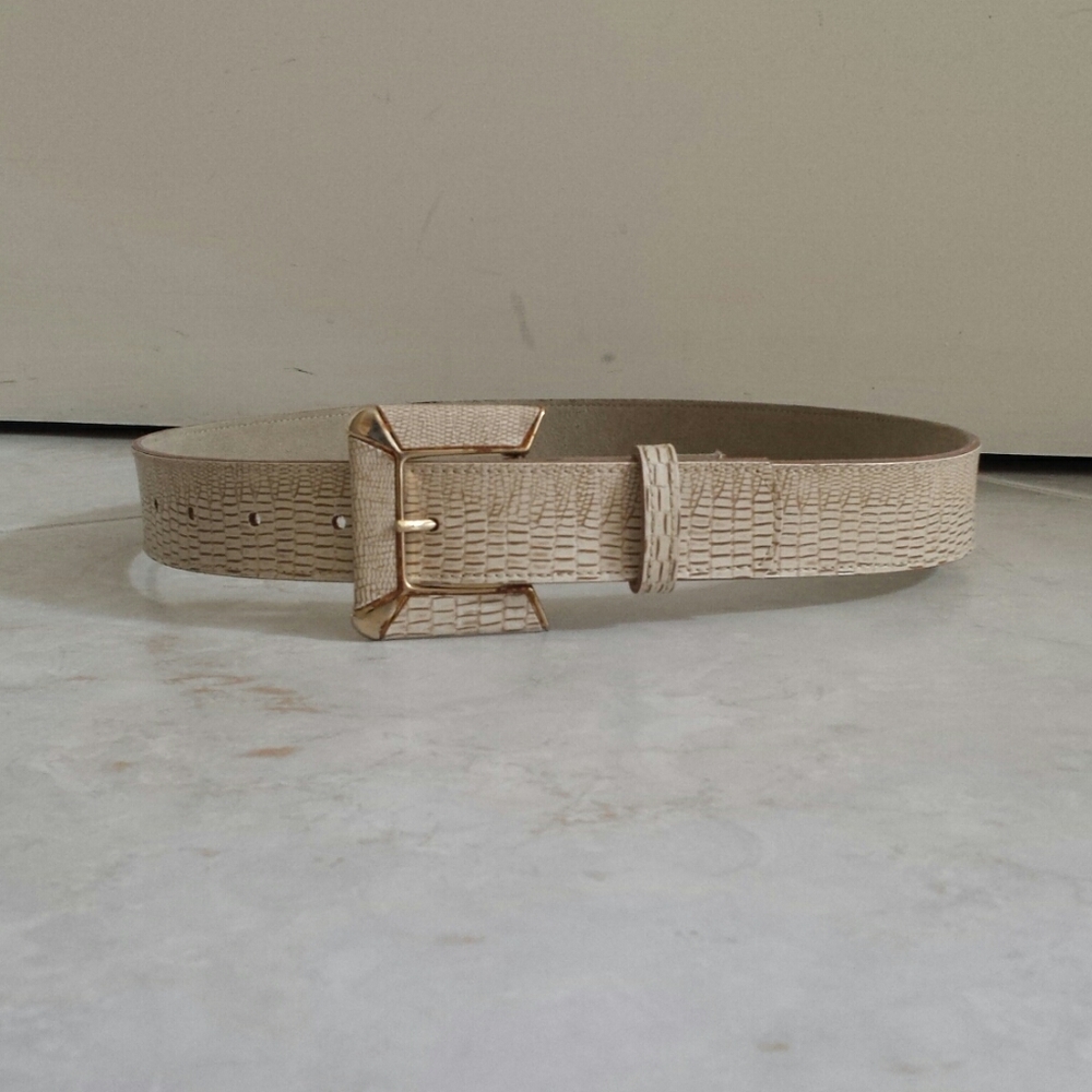 Tan and Cream Textured Belt